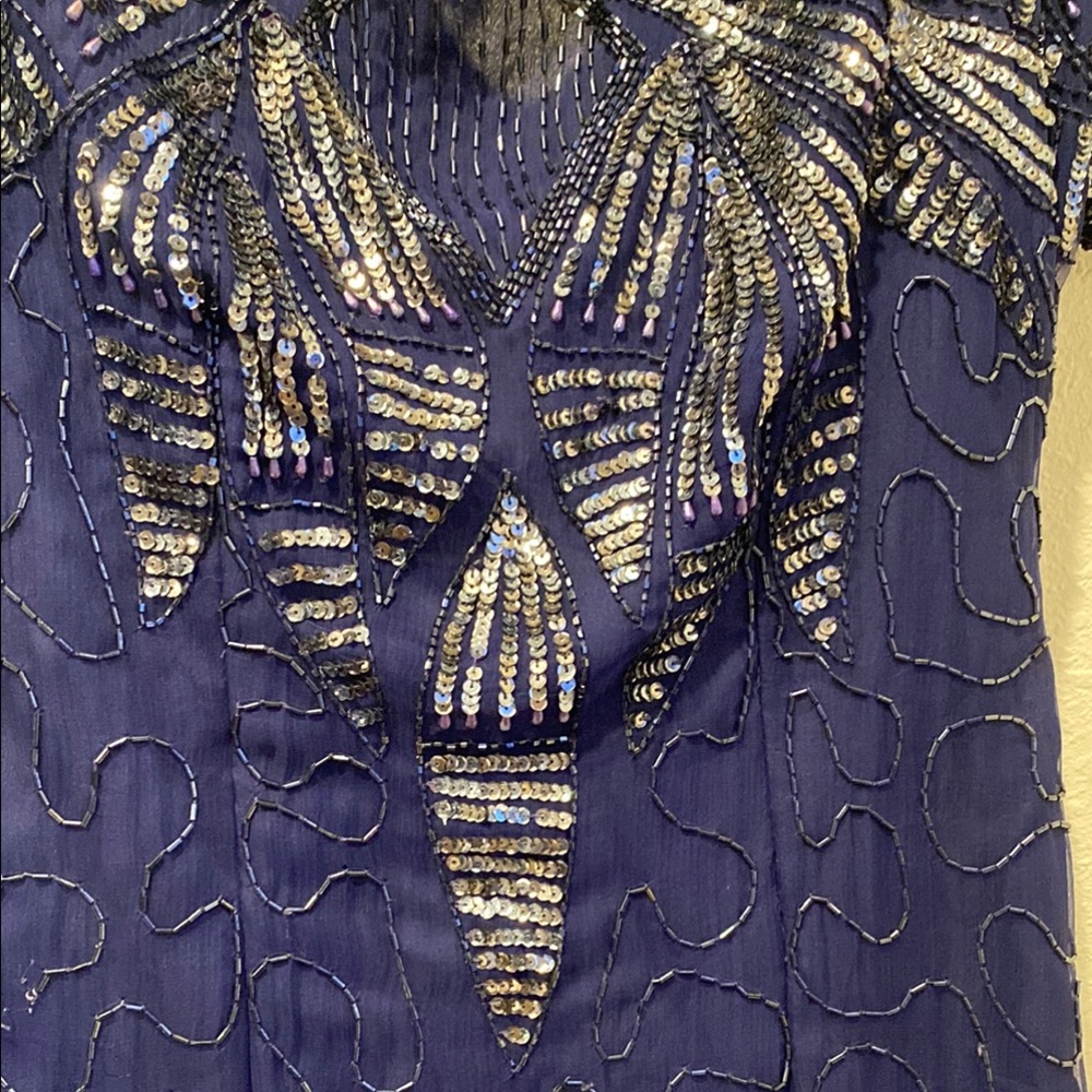 Vtg beaded Sequins Dress‎ - Picture 3 of 10